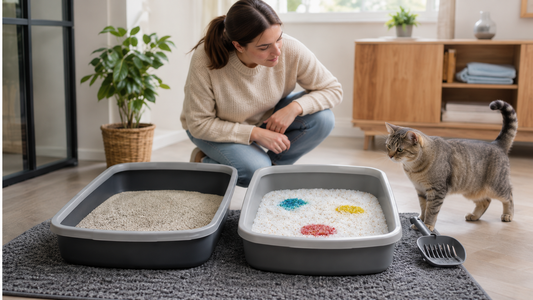 Vergleich von Silikatstreu und Klumpstreu im sauberen Zuhause mit Katze – Pacha-Streu