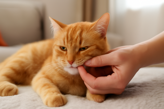 Katze wird auf Symptome der Fettleber untersucht – frühe Erkennung und gesundes Umfeld mit Pacha-Streu