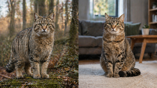 Vergleich von Wildkatze und Hauskatze – Unterschiede im Verhalten und Aussehen mit Pacha-Streu