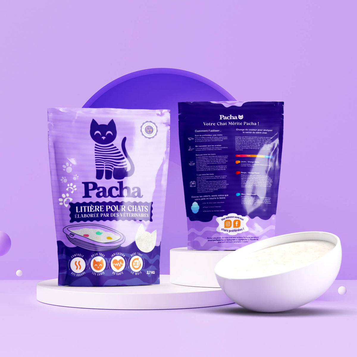 Pacha™ Katzenstreu (2 Katzen – alle 3 Monate) - 6 Beutel alle 3 Monate