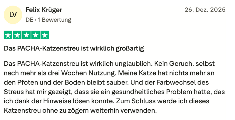 Geruchshemmende Katzenstreu Pacha