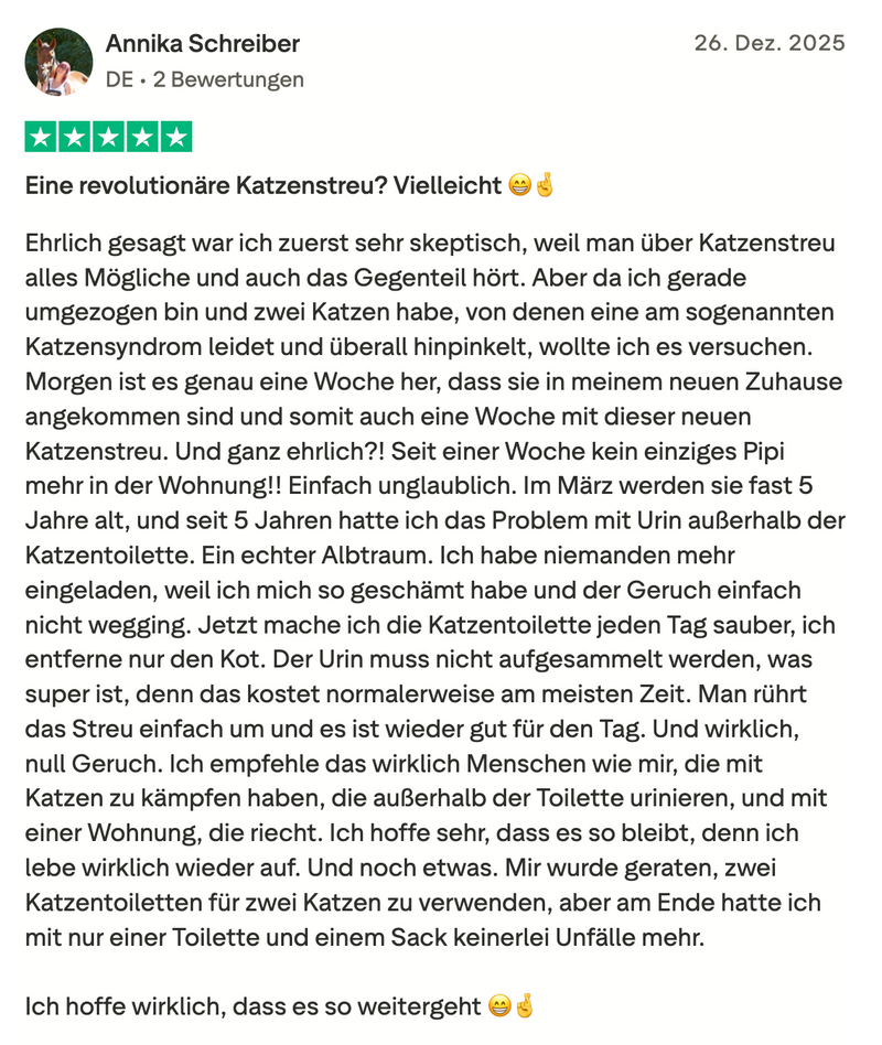 Geruchshemmende Katzenstreu Pacha