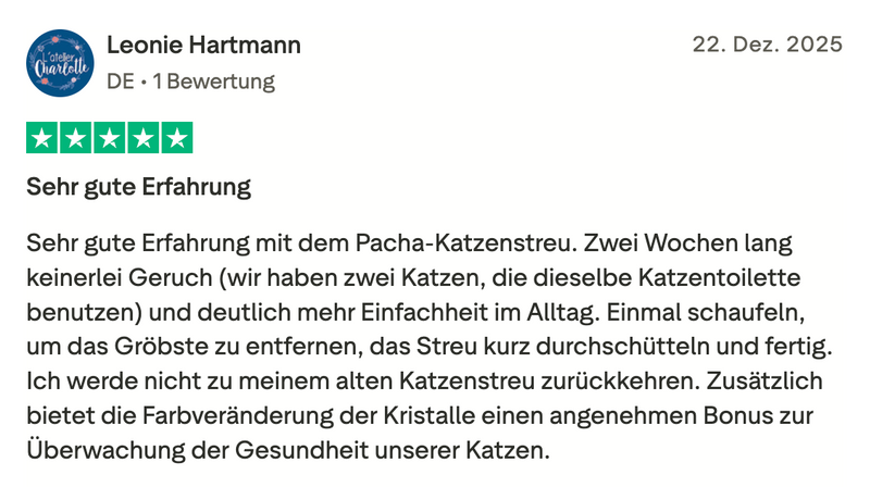 Geruchshemmende Katzenstreu Pacha