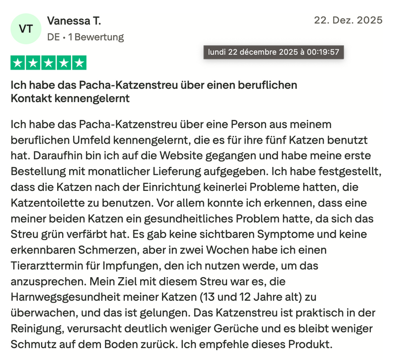 Geruchshemmende Katzenstreu Pacha