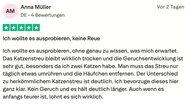 Geruchshemmende Katzenstreu Pacha