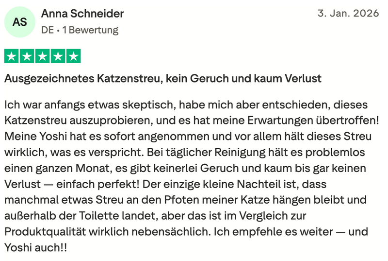 Geruchshemmende Katzenstreu Pacha
