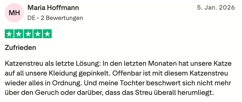 Geruchshemmende Katzenstreu Pacha