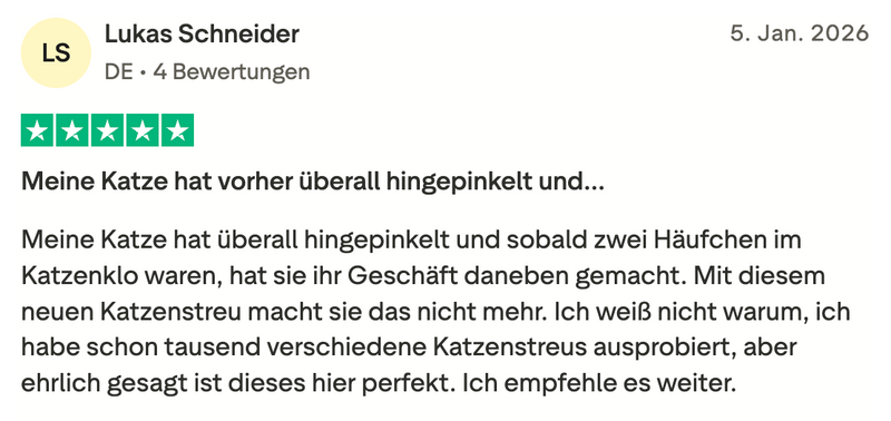 Geruchshemmende Katzenstreu Pacha