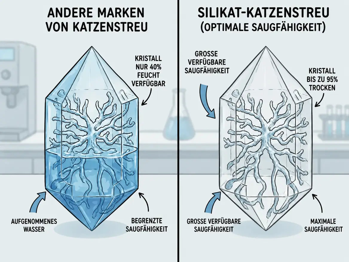 Im Ofen getrockneter Pacha-Kristall vs. Konkurrenzkristall