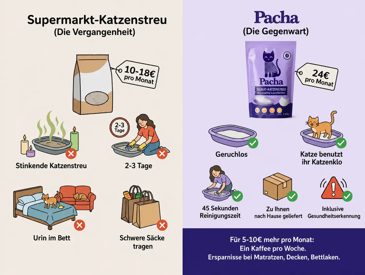 Preisvergleich Supermarkt-Streu vs. Pacha