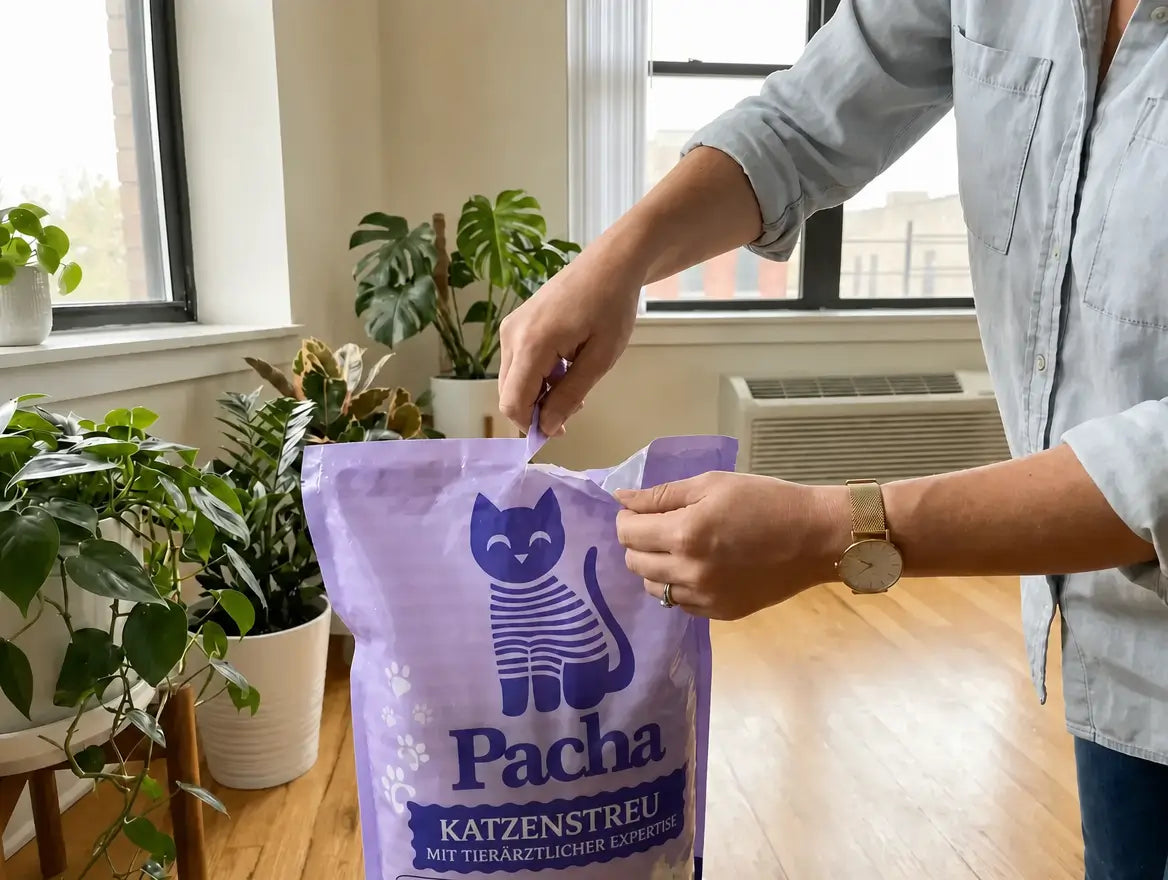 &Ouml;ffnen eines neuen Pacha-Sacks
